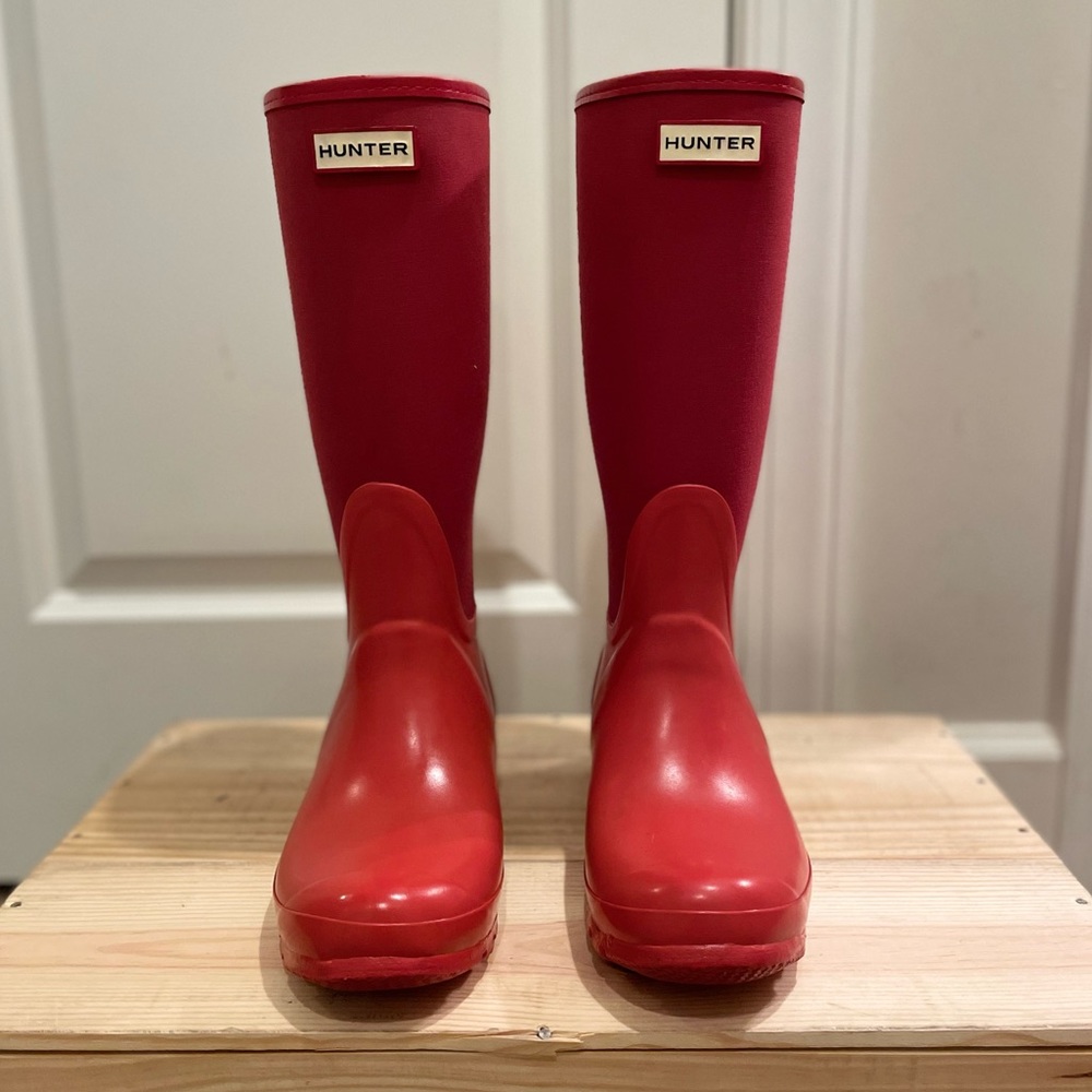 HUNTER Original Tall Colorblock Waterproof Boots - Picture 2 of 7